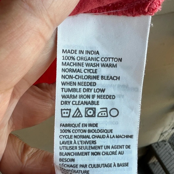 Prana Blossom V-neck Embroidered Top - Peach Gerberas - Women’s Size M - Picture 4 of 5